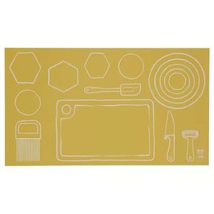 IKEA TABBERAS Baking Mat, Yellow, 28"x17" (905.518.13) NEW
